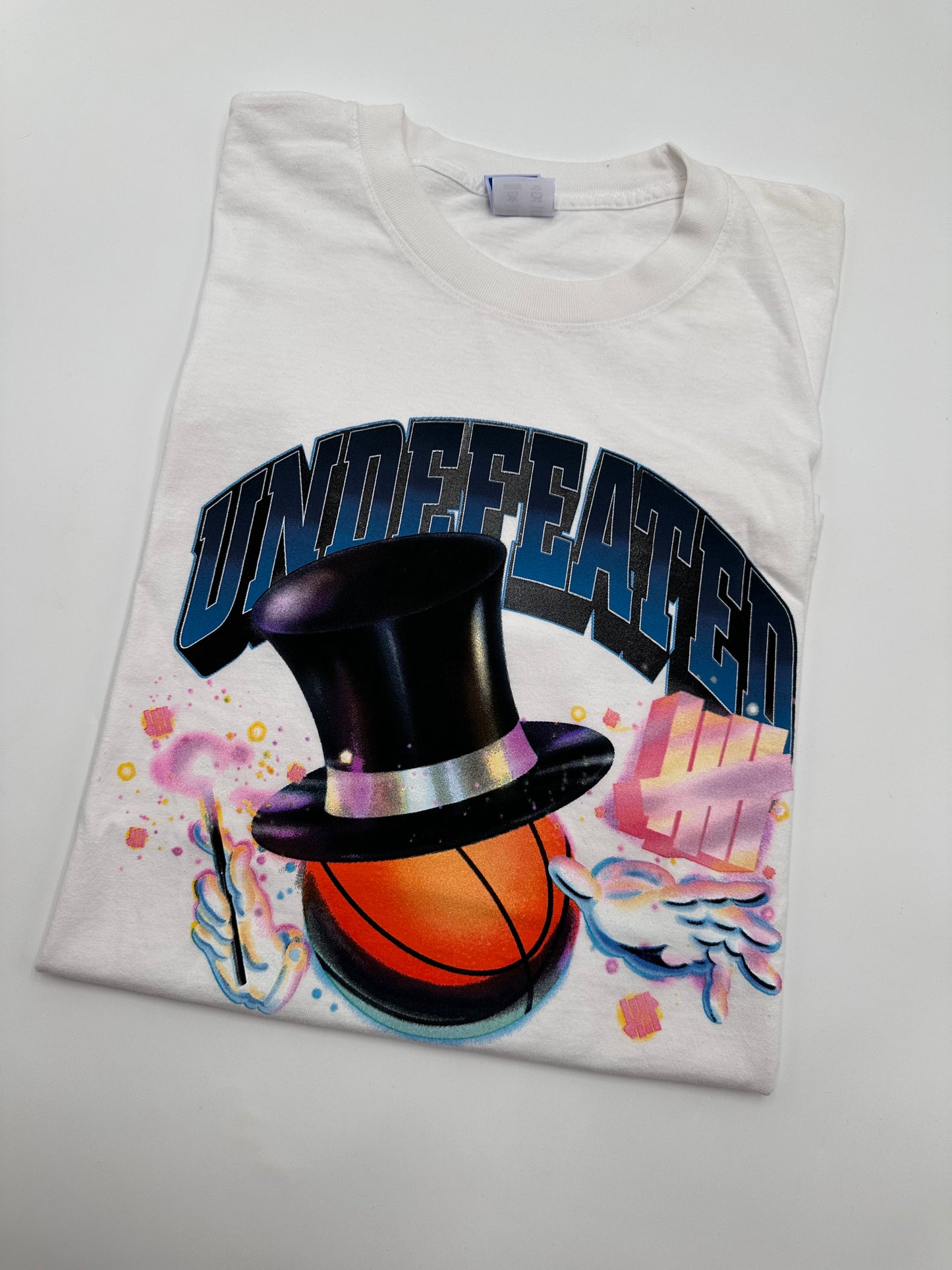 Undefeated Basketball Trick White Tee