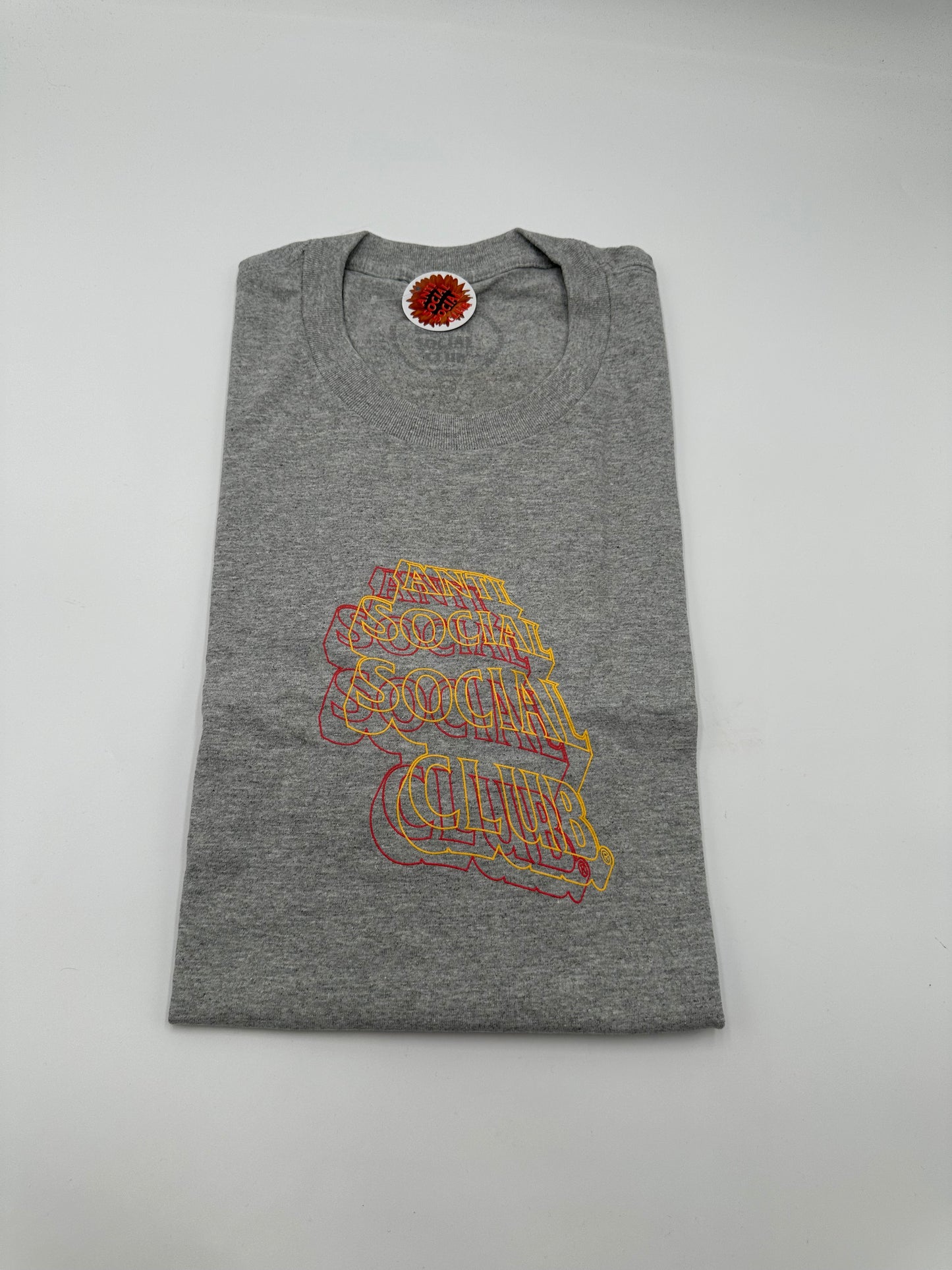 Anti Social Social Club Neon Lights Heather Grey Tee