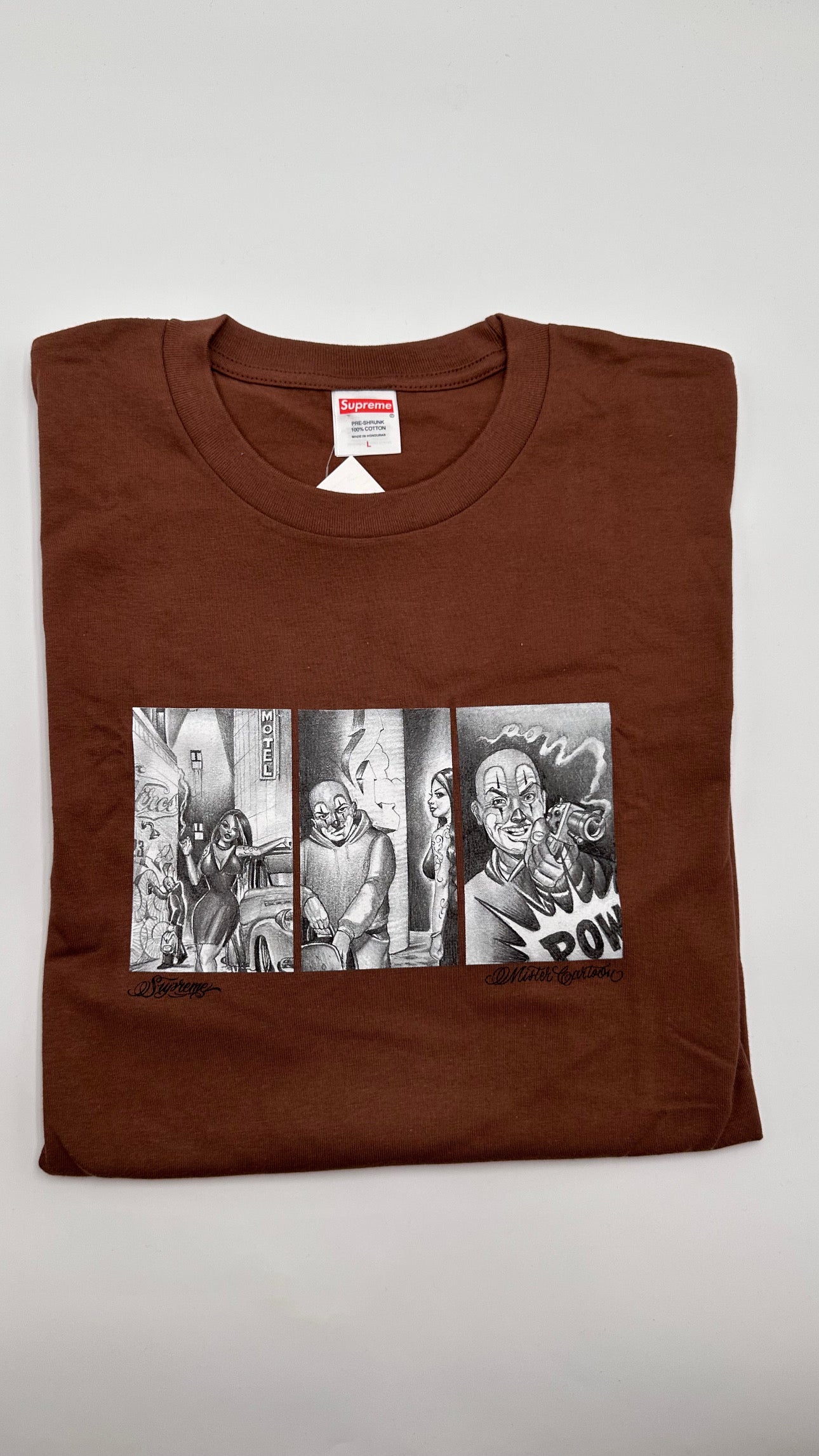 Supreme Mister Cartoon Pow Brown Tee