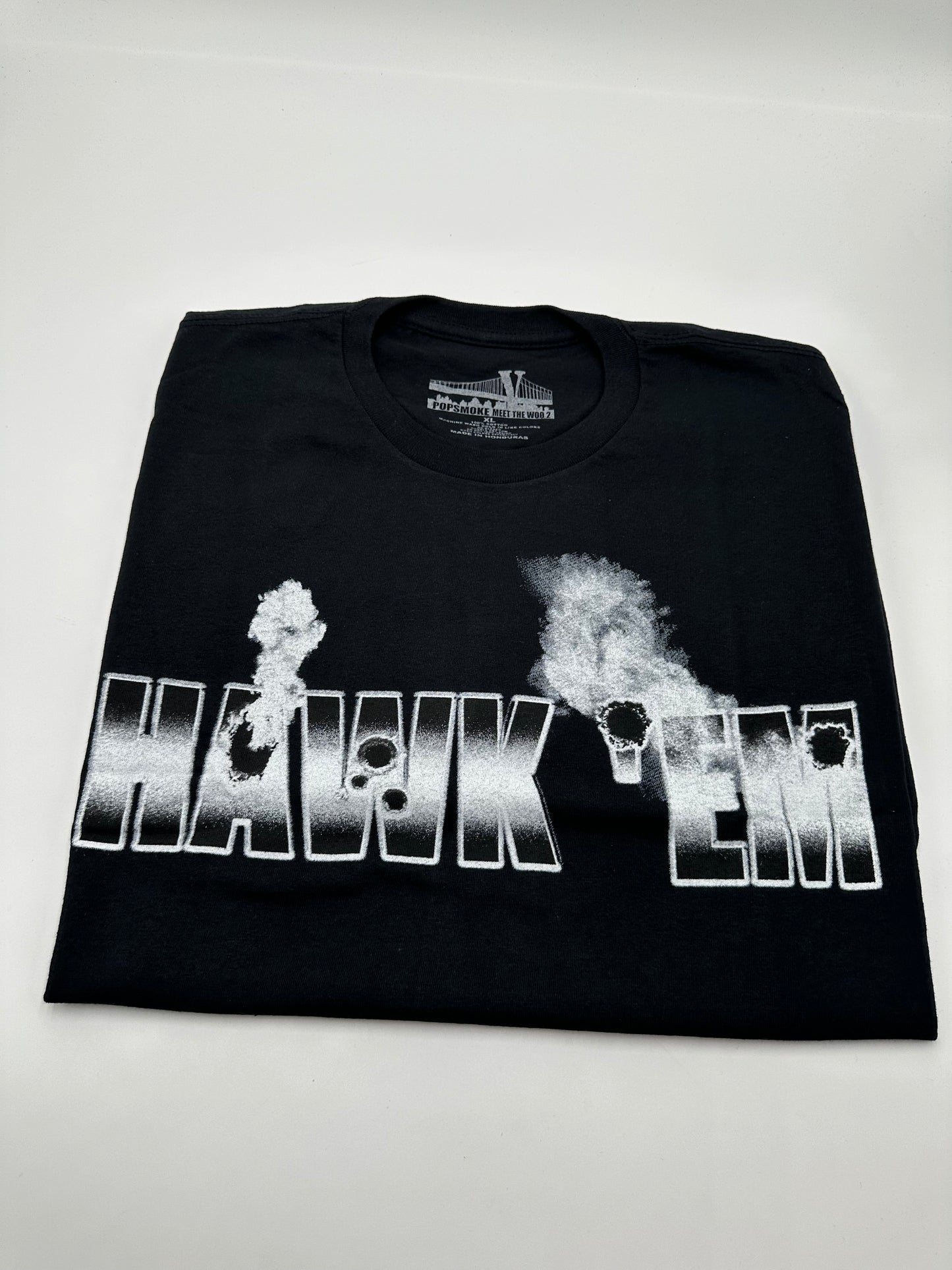 Vlone x Pop Smoke Hawk Em’ Black Tee