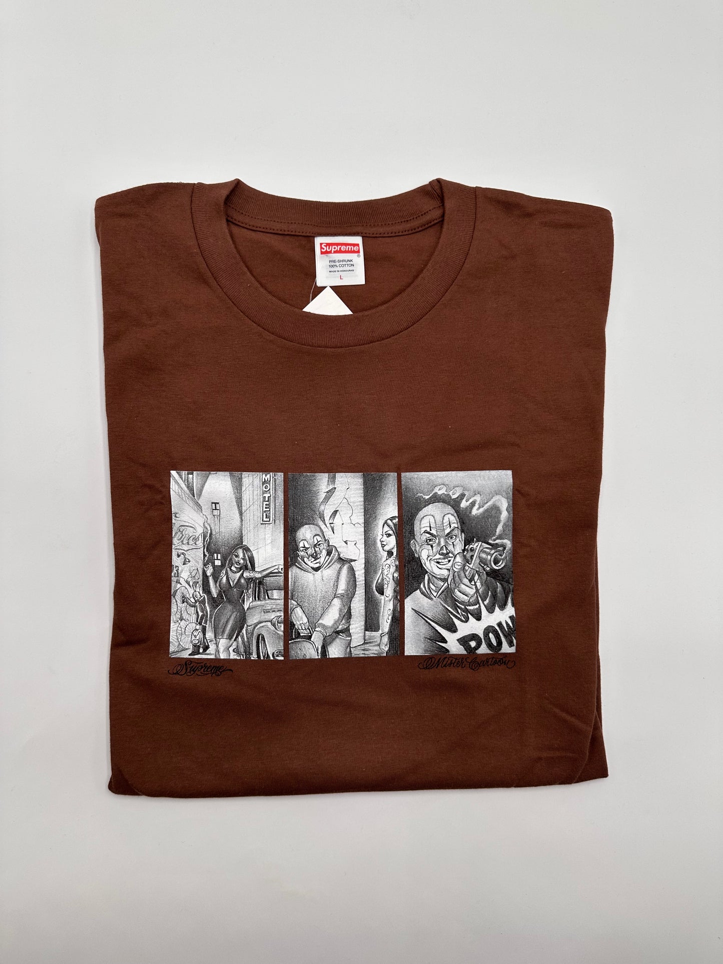 Supreme Mister Cartoon Pow Brown Tee